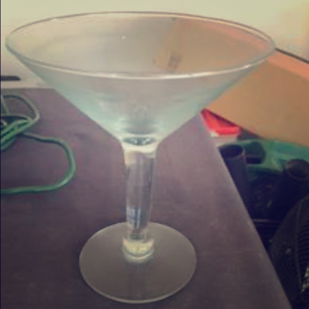 Glass martini glass 44 oz